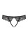 Кружевные танга с доступом Obsessive Contica crothchles thong S/M, черные, Obsessive (Польща) - IntimLand