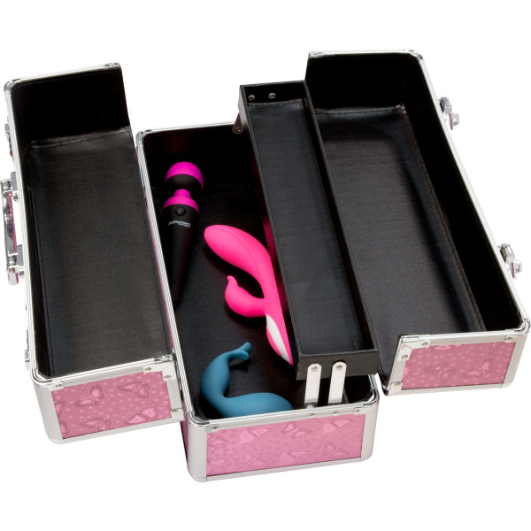 Большой кейс для хранения секс-игрушек BMS Factory Large Lokable Vibrator Case Pink, кодовый замок, PowerBullet (Канада) - IntimLand