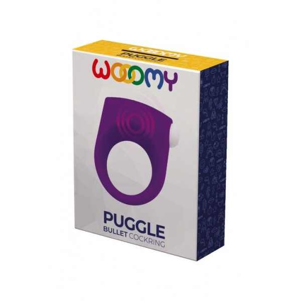 Эрекционное виброкольцо Wooomy Puggle, 1 виброрежим, диаметр 3–4,4 см, Wooomy (Испания) - IntimLand