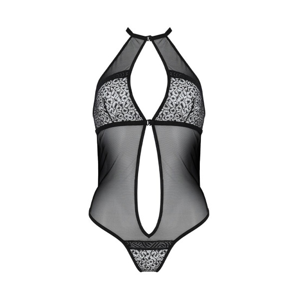 Сетчатое боди с кружевом на груди Passion SATARA BODY XXL/XXXL black, Passion (Польша) - IntimLand