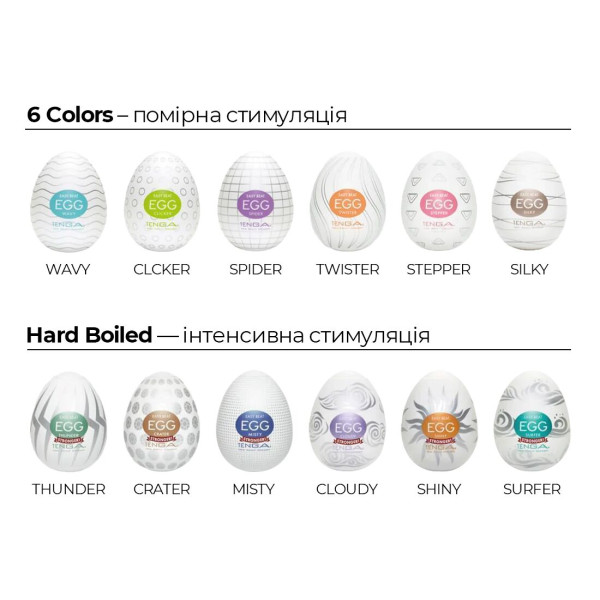 Мастурбатор-яйцо Tenga Egg Lovers (сердечки), Tenga (Япония) - IntimLand