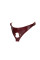 Шкіряні трусики для страпона Liebe Seele Wine Red Strap on Harness, універсальний розмір