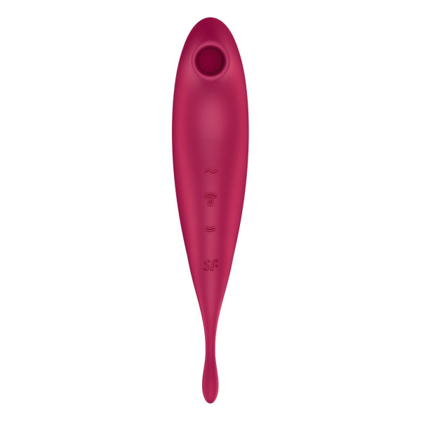 Смарт-вибратор для клитора с вакуумной стимуляцией Satisfyer Twirling Pro+ dark red, Satisfyer (Германия) - IntimLand