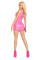 Виниловое мини-платье Leg Avenue Pink vinyl mini dress S, розовое, Leg Avenue (США) - IntimLand