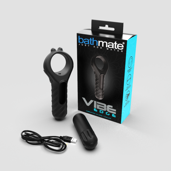 Эрекционное кольцо с вибропулей Bathmate Vibe Edge, перезаряжаемое, 10 режимов, Bathmate (Великобритания) - IntimLand