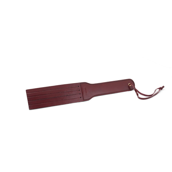 Двусторонний паддл Liebe Seele Wine Red Spanking Paddle, натуральная кожа, Liebe Seele - IntimLand