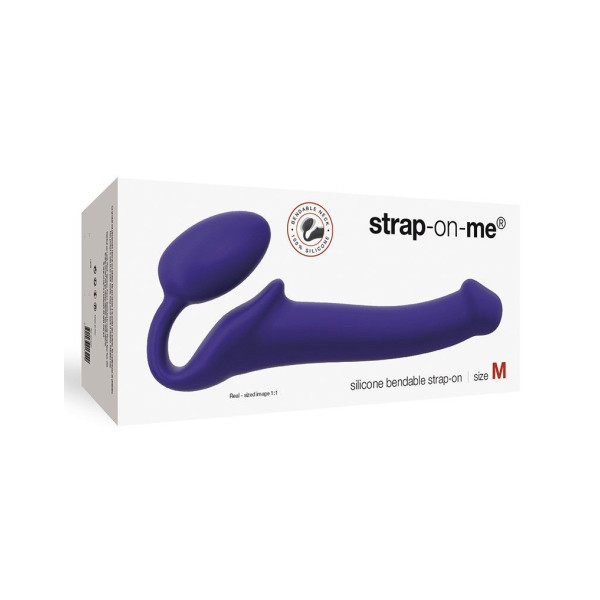 Безремневой страпон Strap-On-Me Violet M, полностью регулируемый, диаметр 3,3см, Strap-On-Me (Франция) - IntimLand