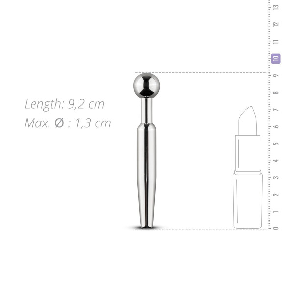 Полый уретральный стимулятор Sinner Gear Unbendable — Hollow Penis Plug, длина 7,5 см, диаметр 12 мм, Sinner Gear Unbendable (Нидерланды) - IntimLand