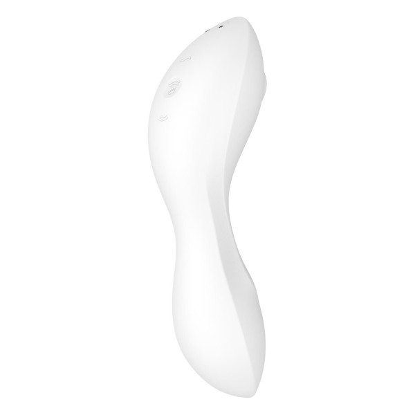 Вакуумный смарт-стимулятор с вибрацией Satisfyer Curvy Trinity 5 (White), управление со смартфона, Satisfyer (Германия) - IntimLand