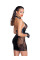 Платье Noir Handmade F238 Short tulle dress with powerwetlook inserts - 3XL