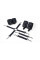 Набор для БДСМ 3 в 1 Feral Feelings BDSM Kit 3 Black, black, наручники, поножи, крестовина, Feral Feelings (Украина) - IntimLand
