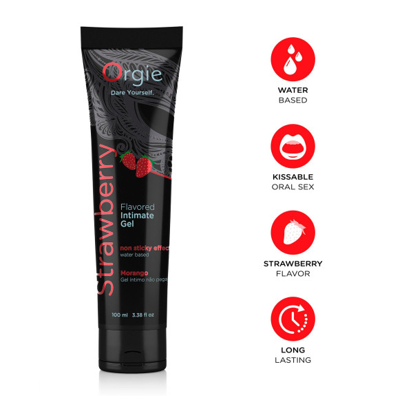 Лубрикант на водной основе Orgie - Lube Tube Strawberry (100 мл), Orgie - IntimLand