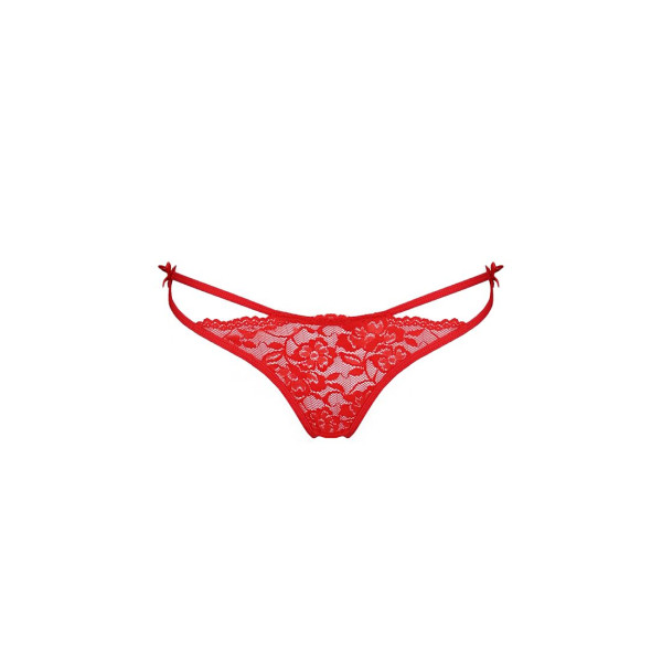 Трусики с завязочками по бокам Passion Exclusive WARDA THONG S/M, red, Passion (Польша) - IntimLand
