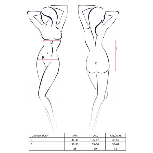 Боди монокини с открытой грудью Passion JUSTINA BODY L/XL, black, Passion (Польша) - IntimLand