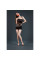 Мини-платье на одно плечо Moonlight Model 12 XS-L Black, вертикальная бахрома, Moonlight (Испания) - IntimLand