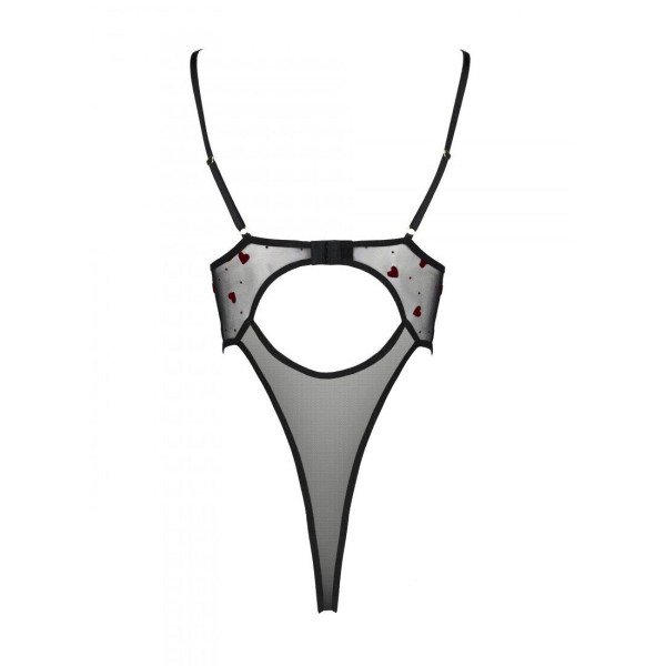 Эротическое боди с рисунком Passion LOVELIA BODY L/XL, black, Passion (Польша) - IntimLand
