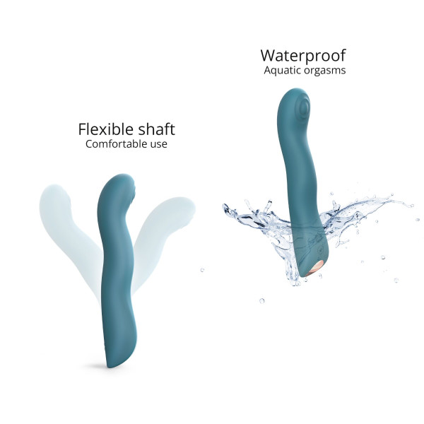 Вибратор Love To Love SWAP - TEAL ME, с пульсирующей жемчужиной для точки G, 3 мотора, гнется, Love To Love (Франция) - IntimLand