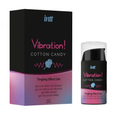 Жидкий вибратор Intt Vibration Cotton Candy (15 мл), густой гель, очень вкусный, действует до 30 мин