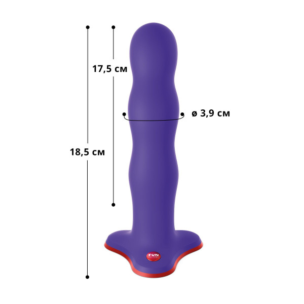 Фаллоимитатор Fun Factory BOUNCER, фиолетовый, шарики внутри, эффект вибрации, диаметр 3,9 см, Fun Factory (Германия) - IntimLand