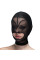 Маска сердце сетка с открытым ртом Feral Feelings - Hearts Mask Black/Black