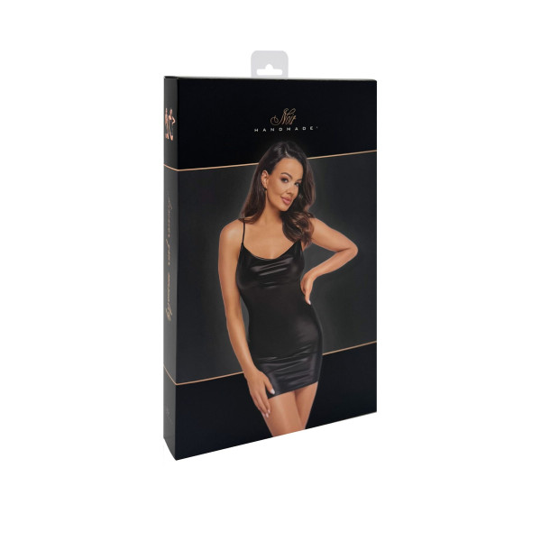 Платье Noir Handmade F307 Mirage wetlook mini dress with jewelry rhinestone chain - L, Noir Handmade (Польща) - IntimLand