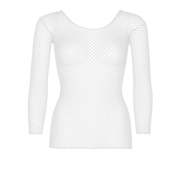 Сетчатый топ Leg Avenue Long Sleeves T-Shirts White, One Size, Leg Avenue (США) - IntimLand