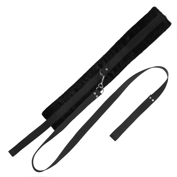 Набор ошейник с поводком и маска Art of Sex – Soft Touch Light, черный, Art of Sex (Украина) - IntimLand