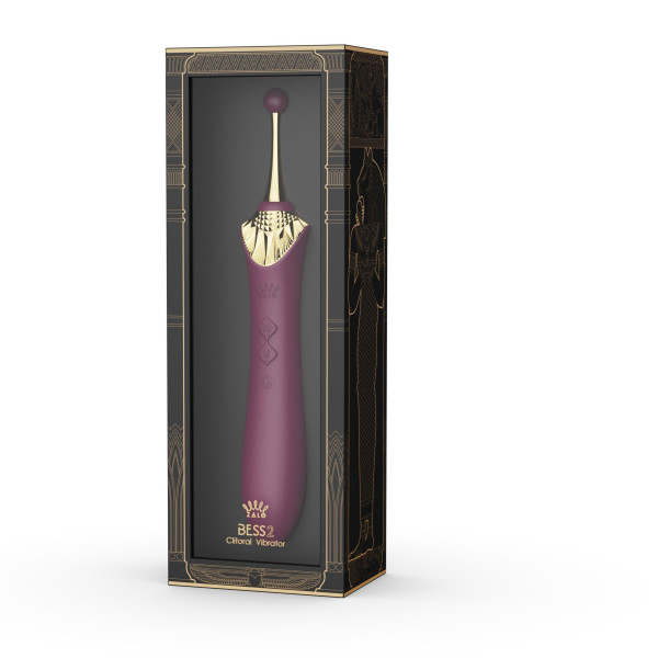 Мультифункциональный вибратор Zalo — Bess 2 Velvet Purple, 4 насадки, подогрев, Zalo (США) - IntimLand