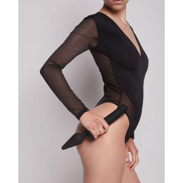 Анальная пробка с дилдо 2в1 Strap-On-Me SWITCH PLUG-IN DILDO Black XXL, диаметр 5,2/3,9 см, Strap-On-Me (Франция) - IntimLand