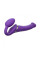 Безремневой страпон с вибрацией Strap-On-Me Vibrating Violet M диаметр 3,8 см, пульт ДУ, регулируемый, Strap-On-Me (Франция) - IntimLand