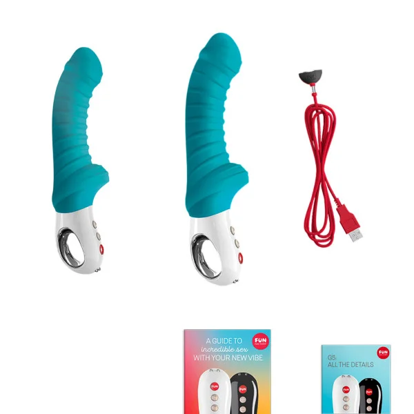 Вибратор для точки G Fun Factory TIGER petrol, ребристый, подходит для анальной стимуляции, Fun Factory (Германия) - IntimLand